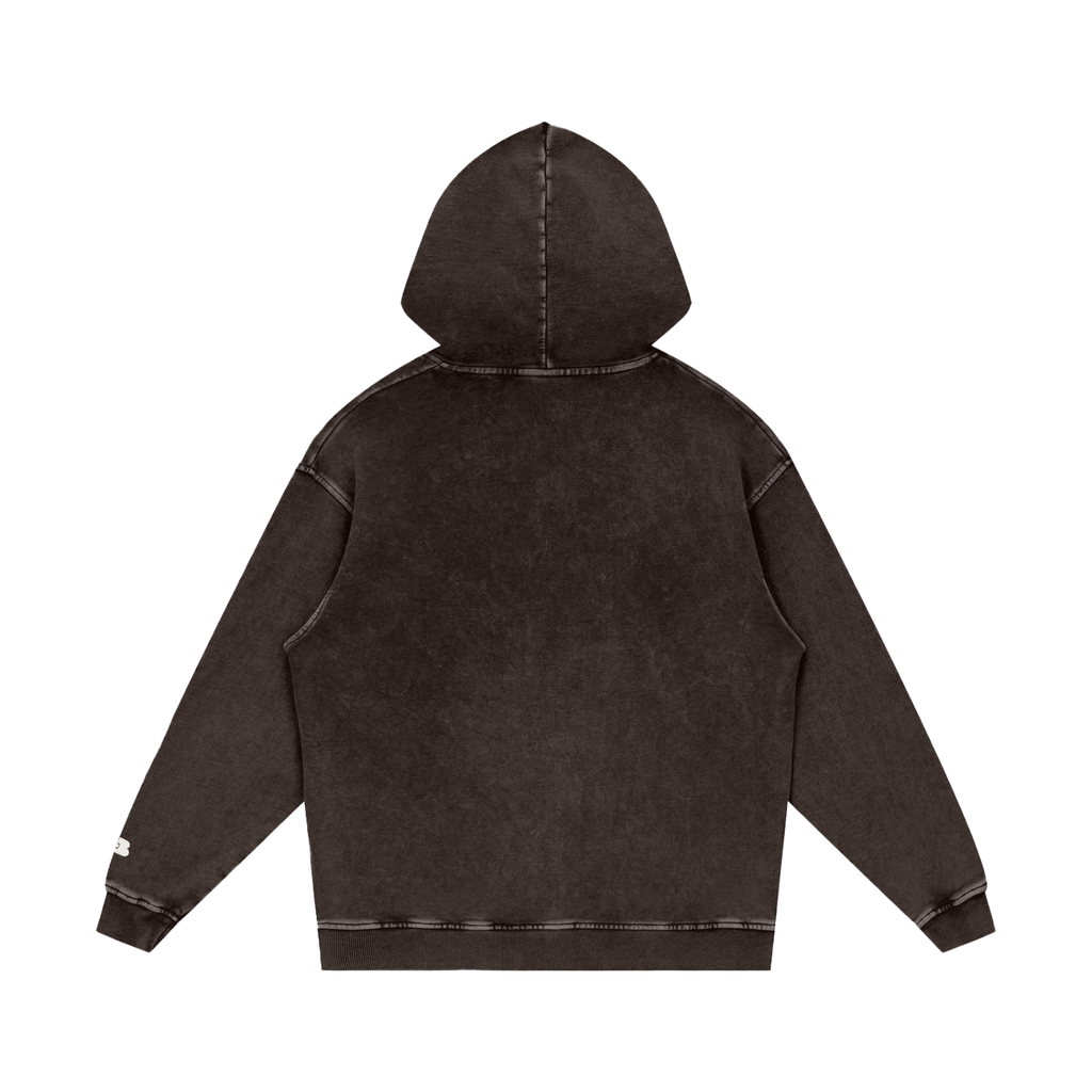 Snow Washed Loose Cotton Hoodie