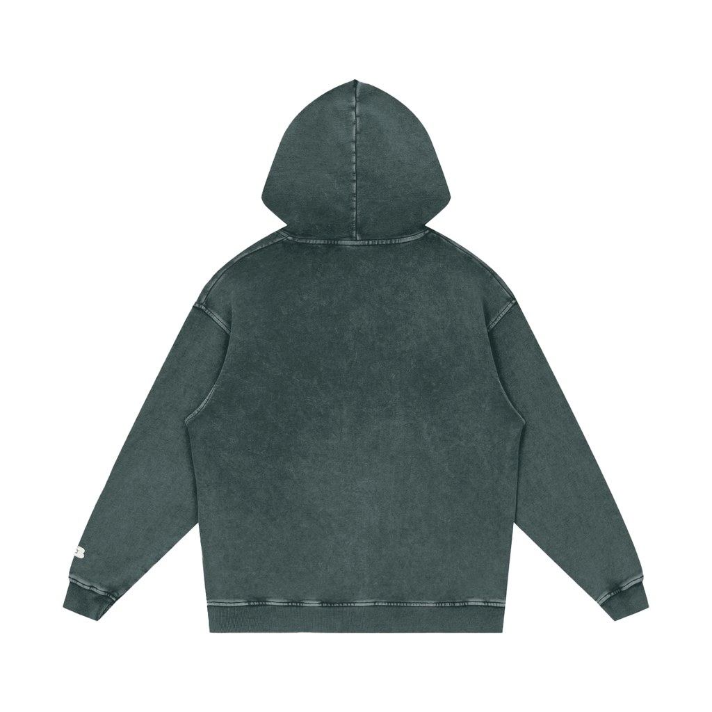 Snow Washed Loose Cotton Hoodie