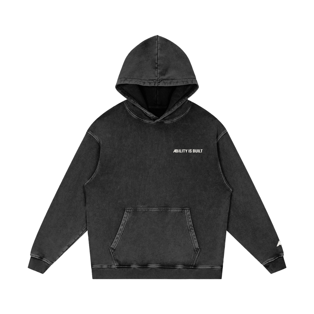 Snow Washed Loose Cotton Hoodie