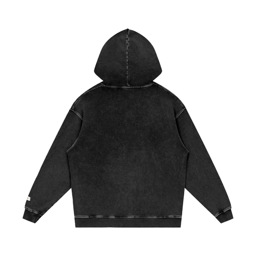 Snow Washed Loose Cotton Hoodie